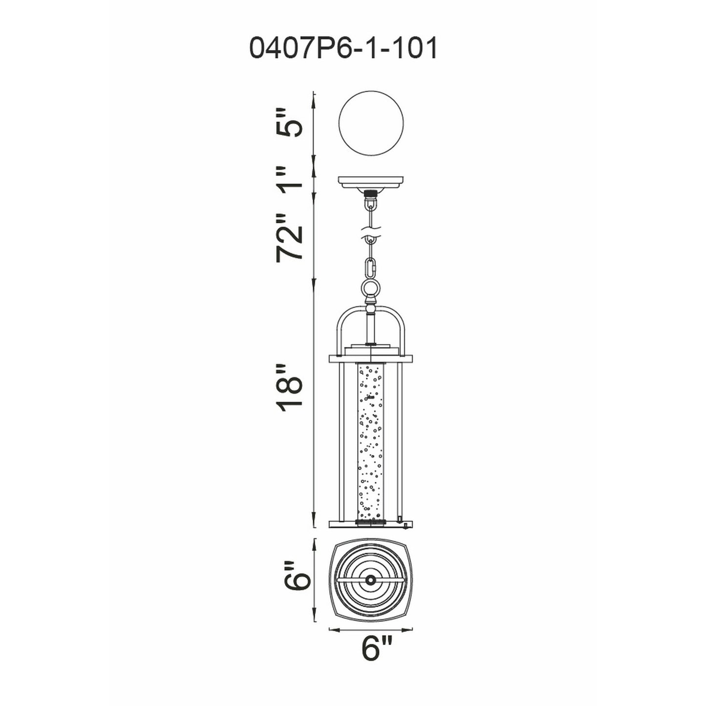 Suspension d'extérieur à LED Greenwood