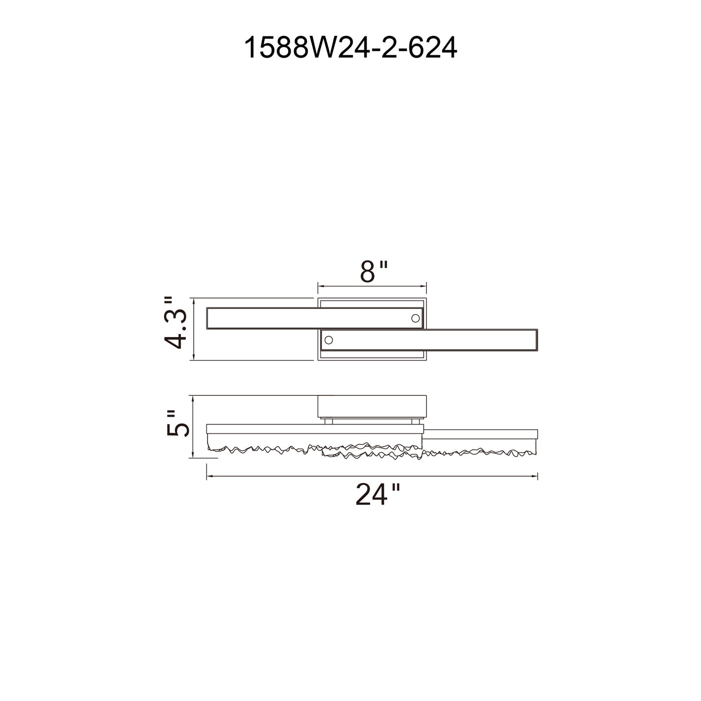 Stagger Integrated LED Vanity Light