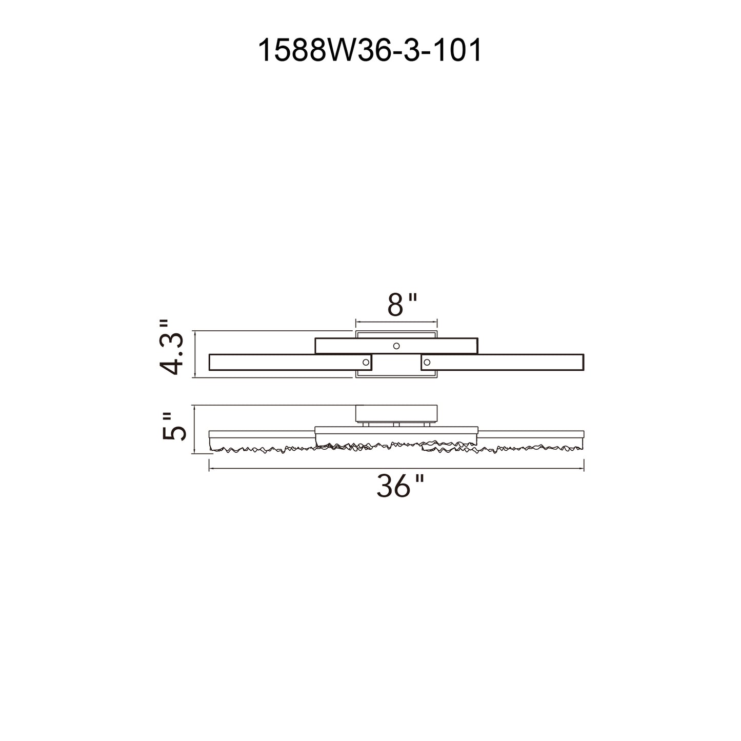 Stagger Integrated LED Vanity Light