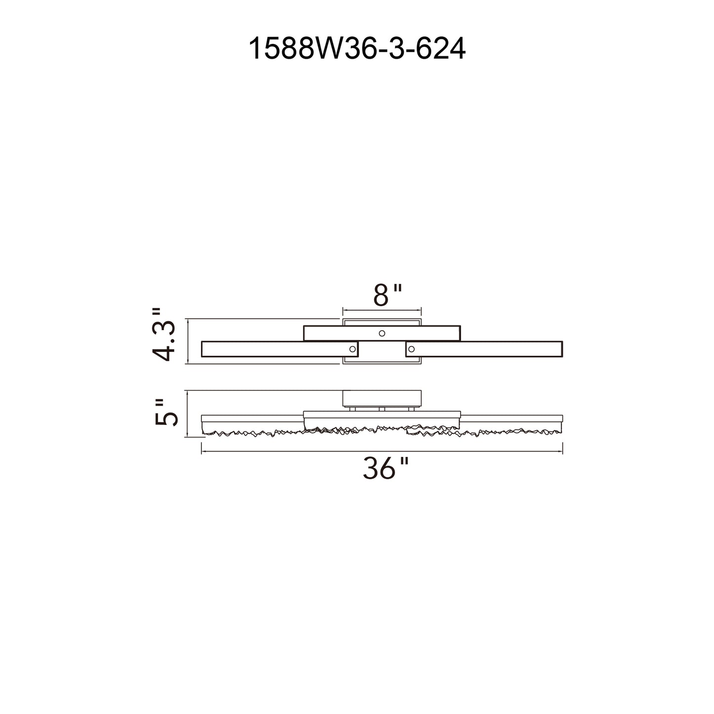 Stagger Integrated LED Vanity Light
