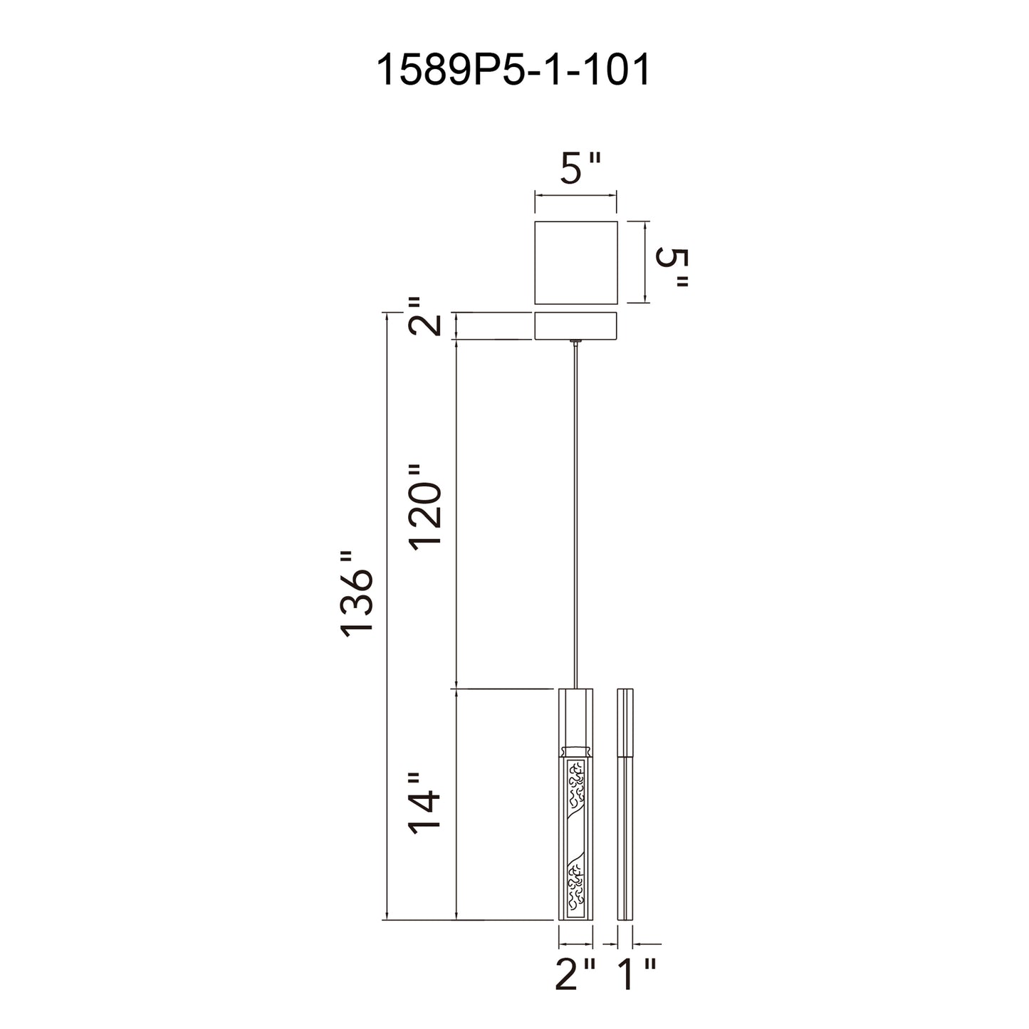 Mini suspension à LED intégrée Greta