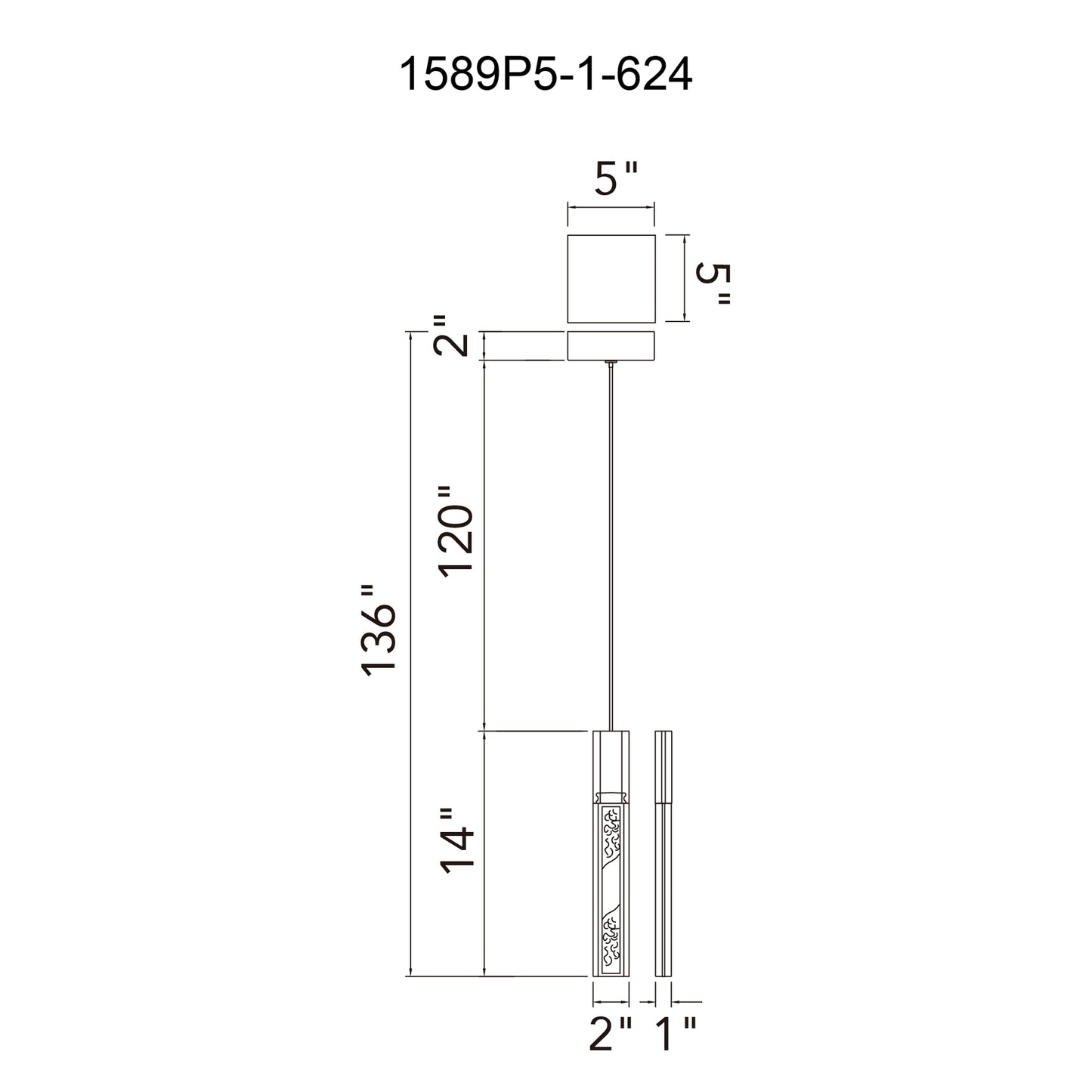 Mini suspension à LED intégrée Greta