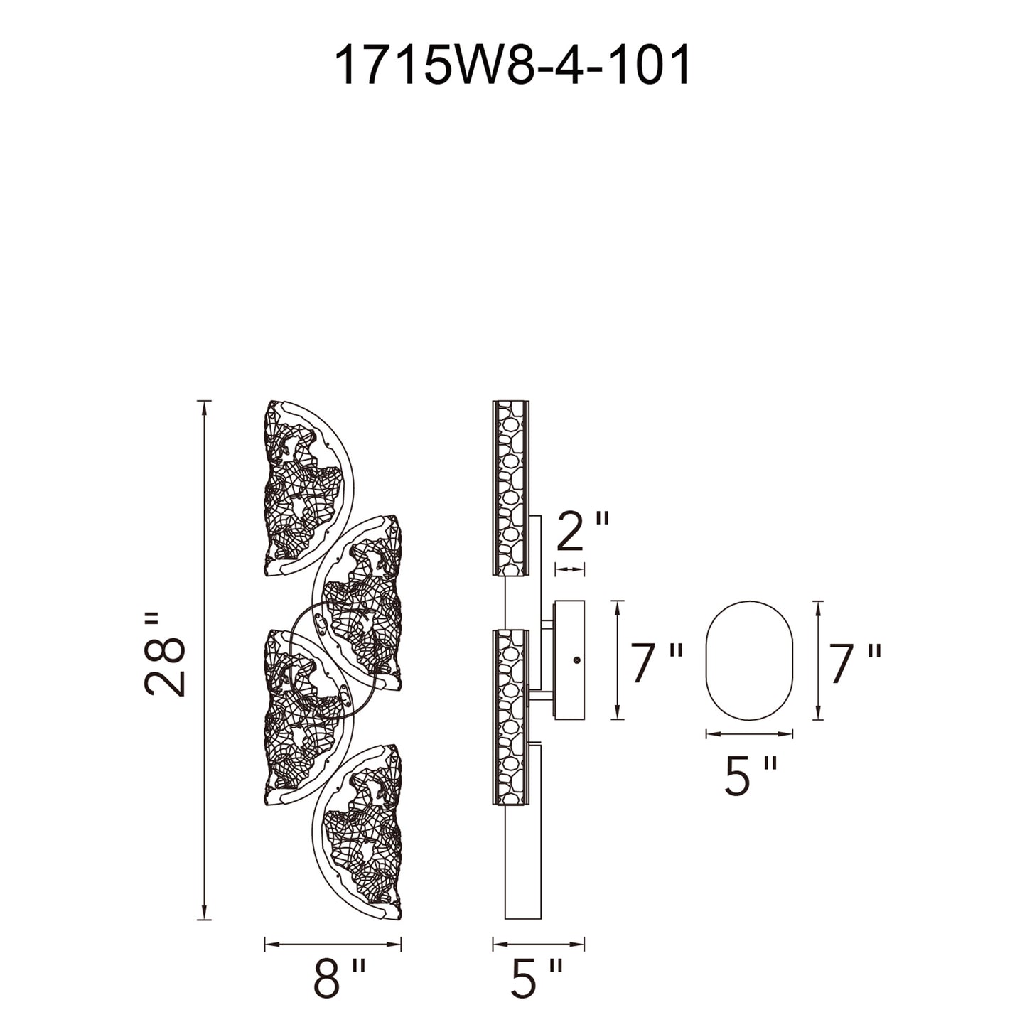 Moon Integrated LED Wall Light
