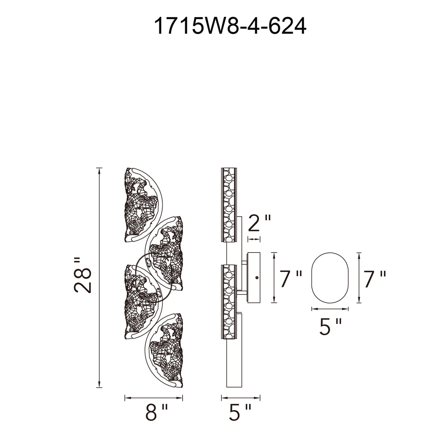 Moon Integrated LED Wall Light