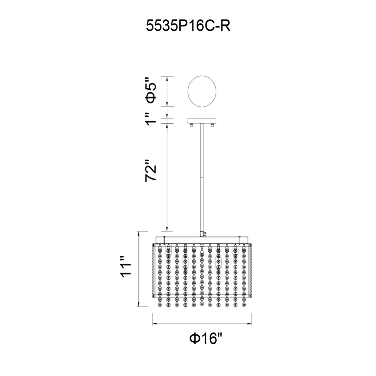 Lustre tambour à 10 lumières Claire