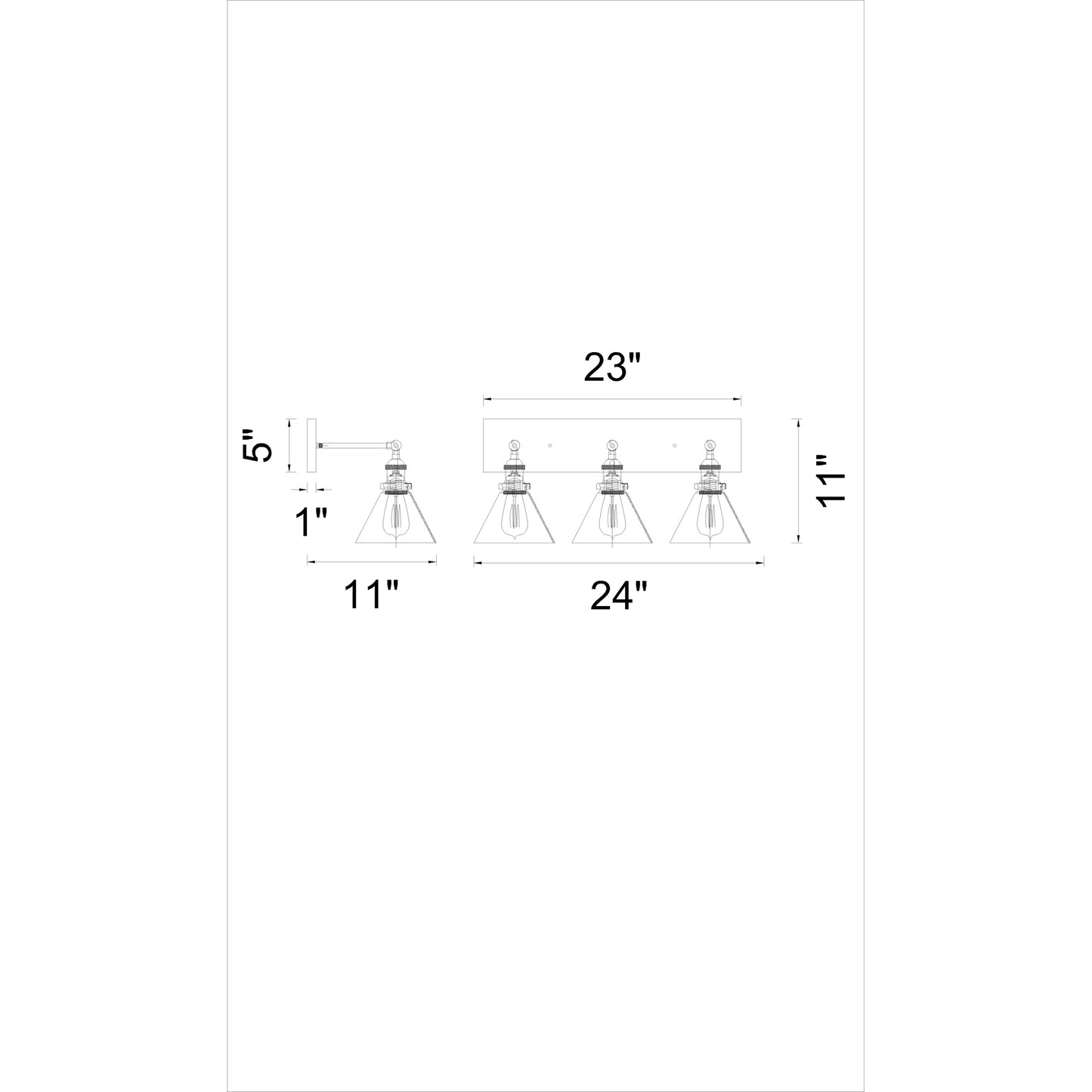 Eustis 3 Light Wall Sconce