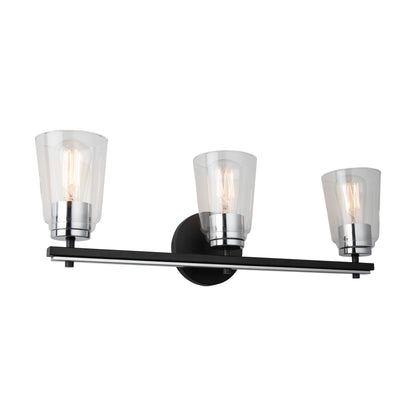 Luminaire pour meuble-lavabo à 3 lampes de la collection Essex