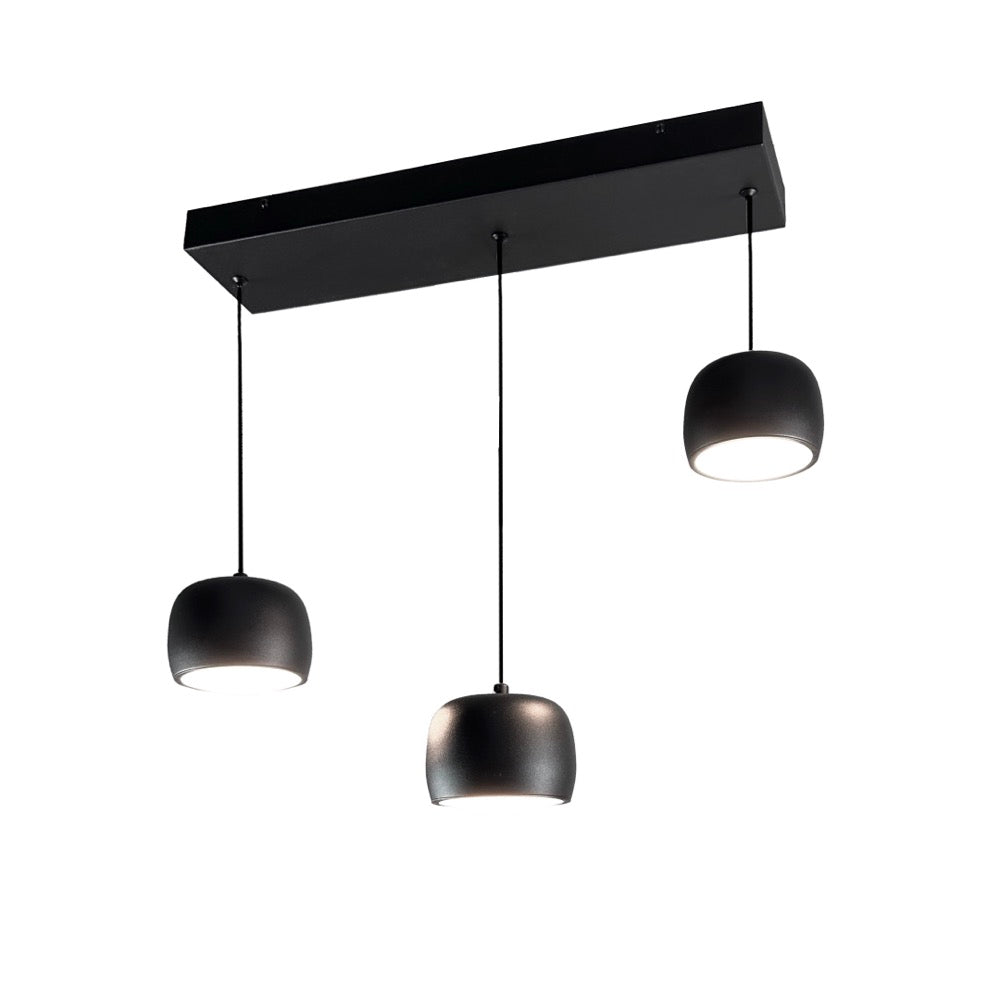 Onyx Collection Integrated LED 3-Light Pendant