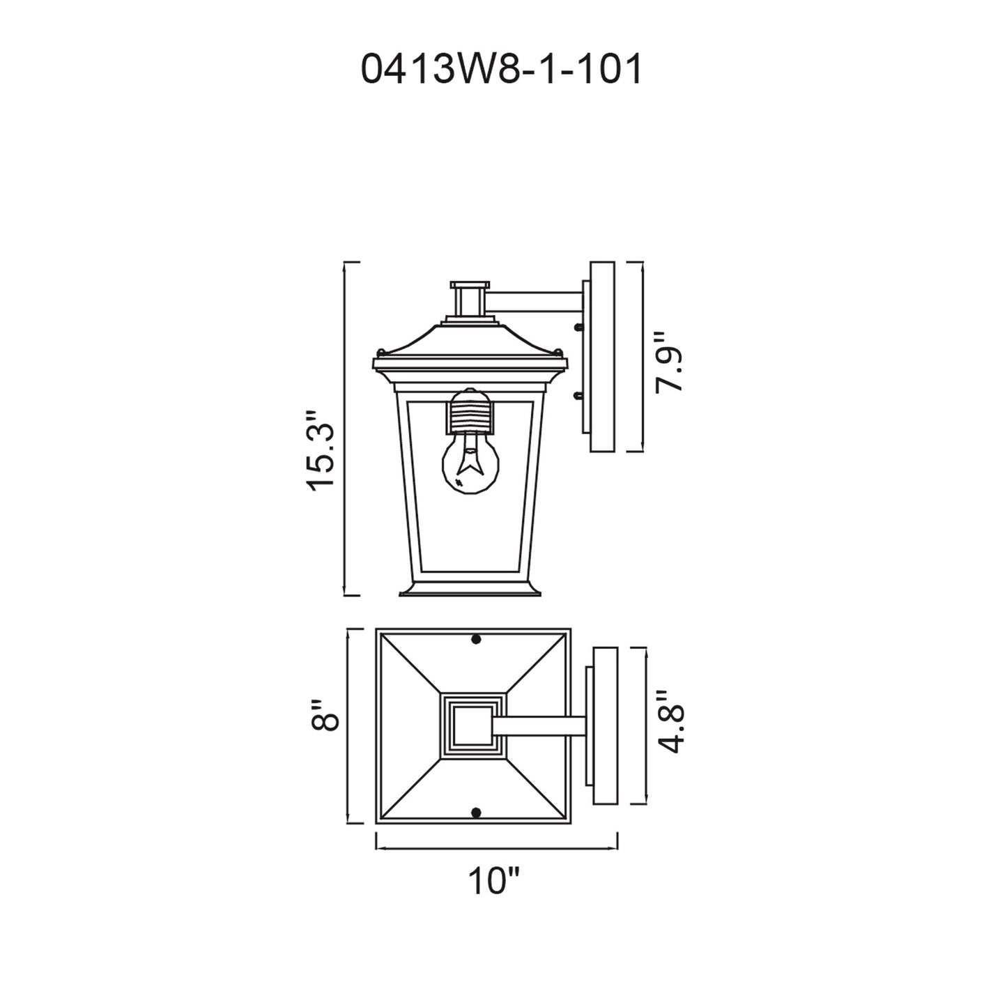 Leawood 1 Light Outdoor Wall Light