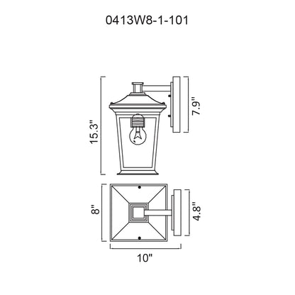 Leawood 1 Light Outdoor Wall Light