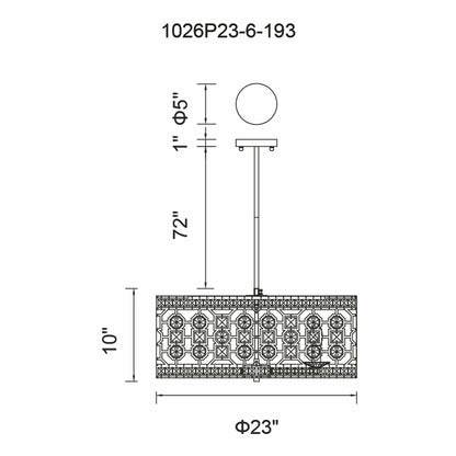 Belinda 6 Light Chandelier