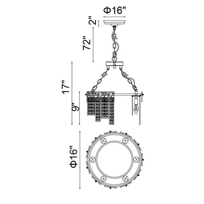 Glacier 6 Light Down Chandelier
