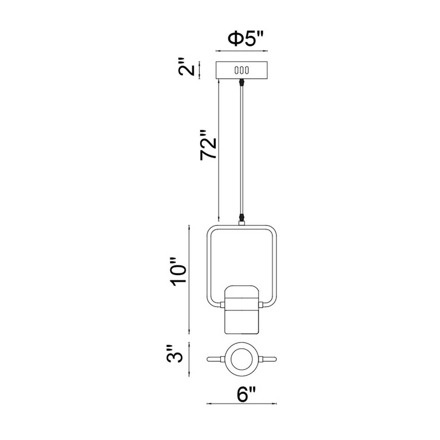 Mini suspension à LED Moxie