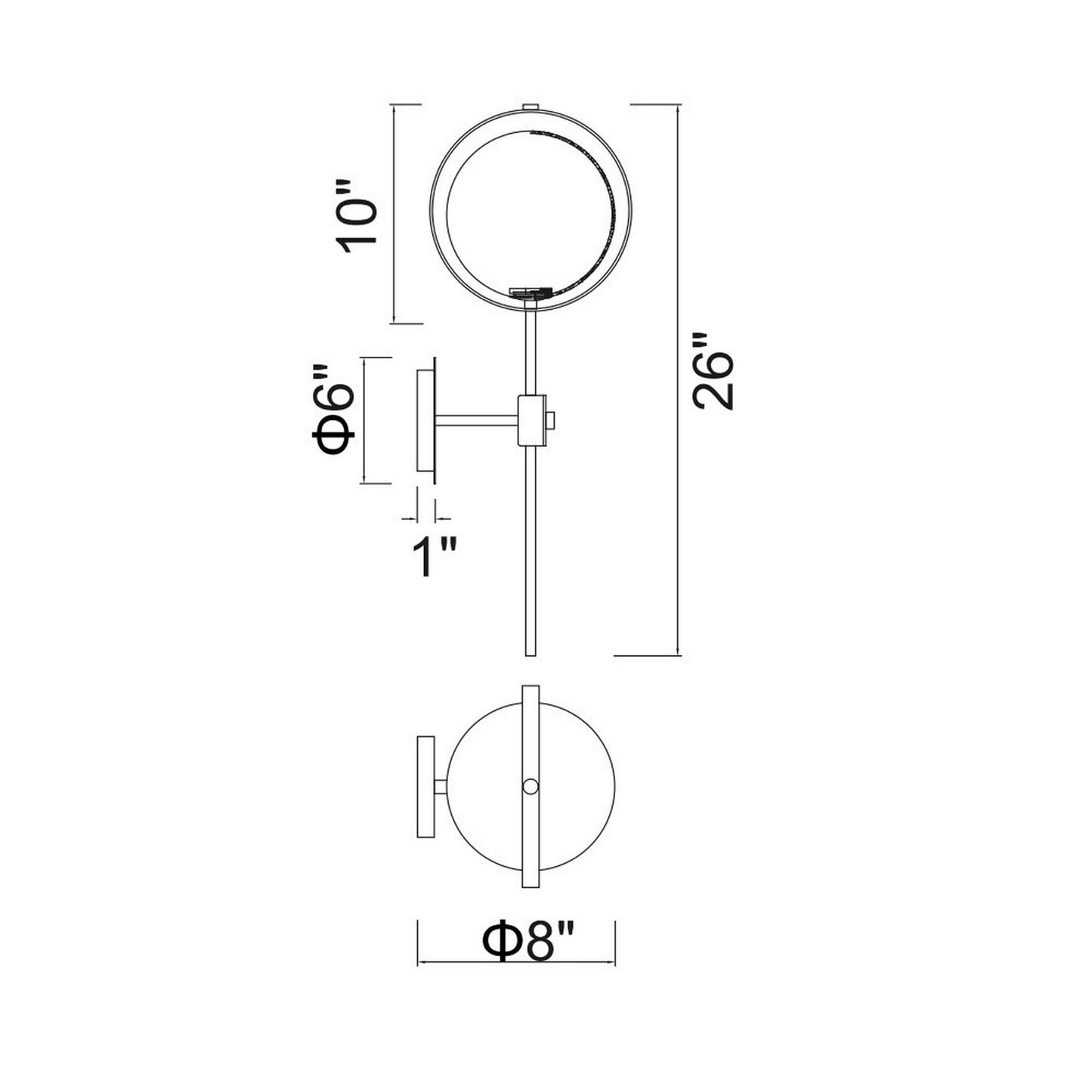 Da Vinci 1 Light Wall Light