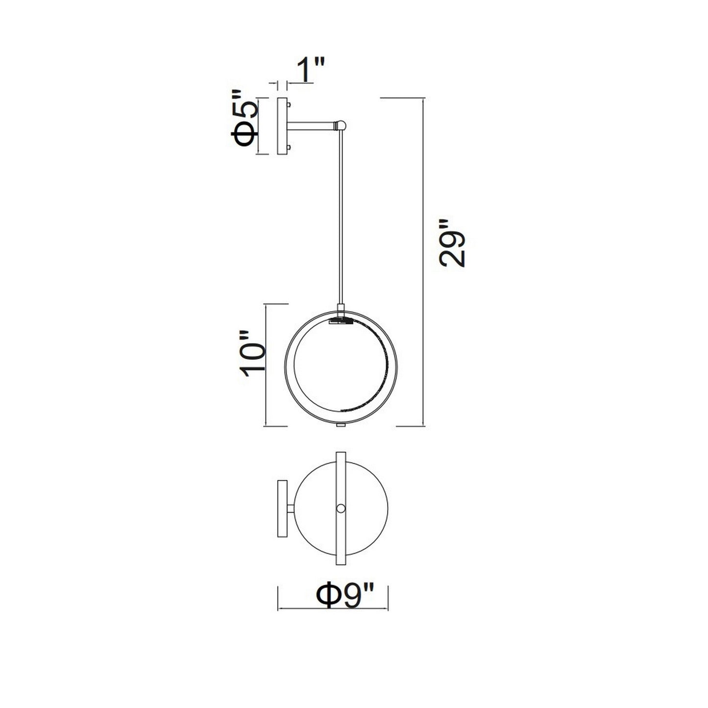 Da Vinci 1 Light Wall Light