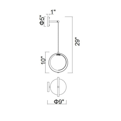 Da Vinci 1 Light Wall Light