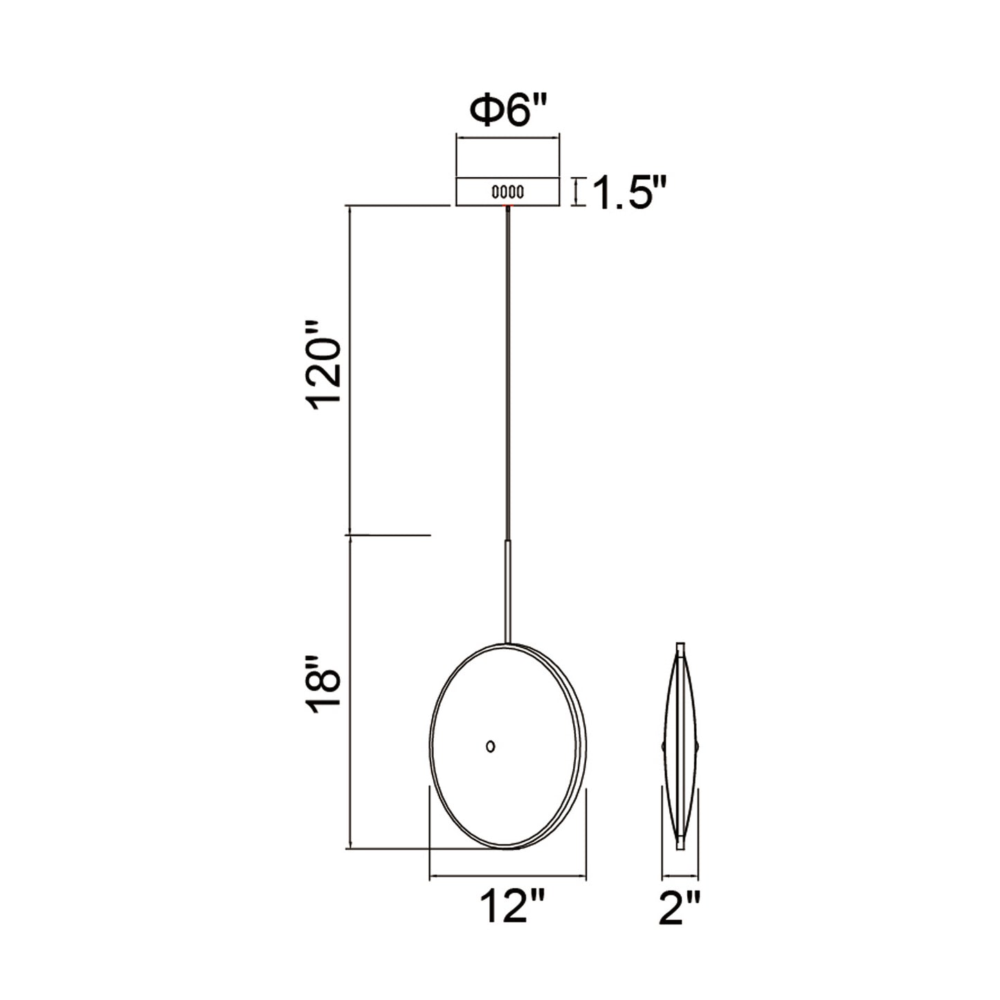 Mini suspension LED Ovni