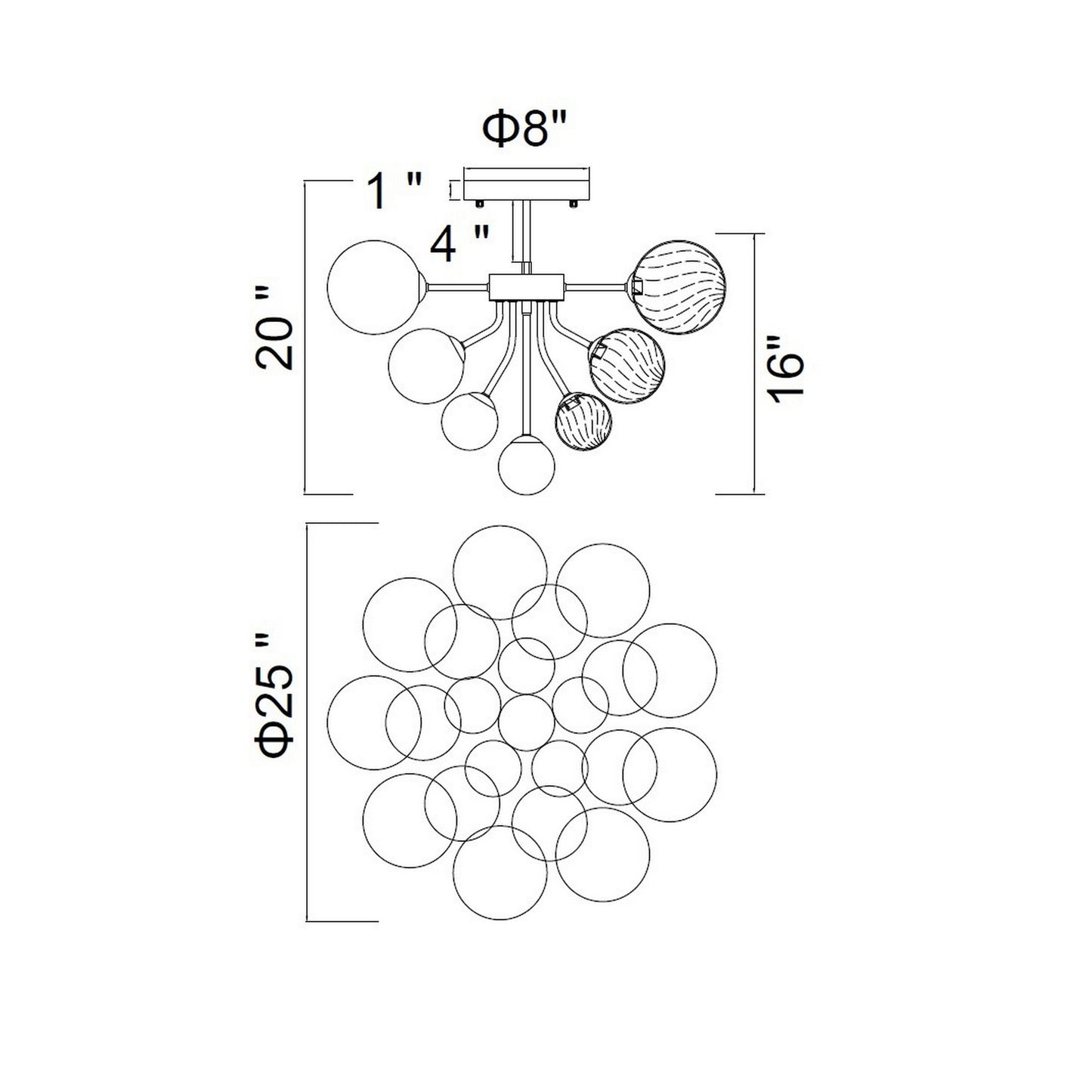 Pallocino 10 Light Flush Mount