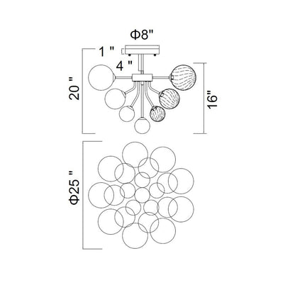 Pallocino 10 Light Flush Mount