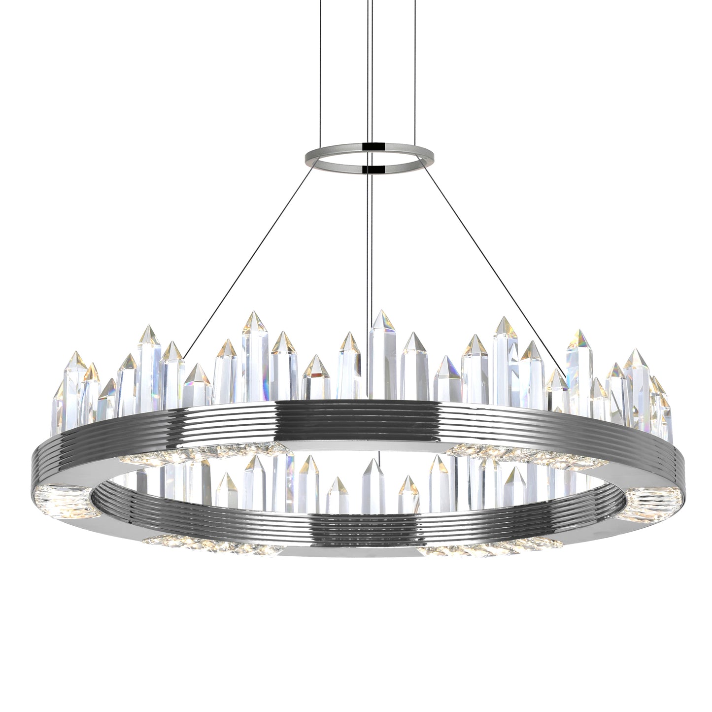 Agassiz LED Chandelier With Polished Nickel Finish