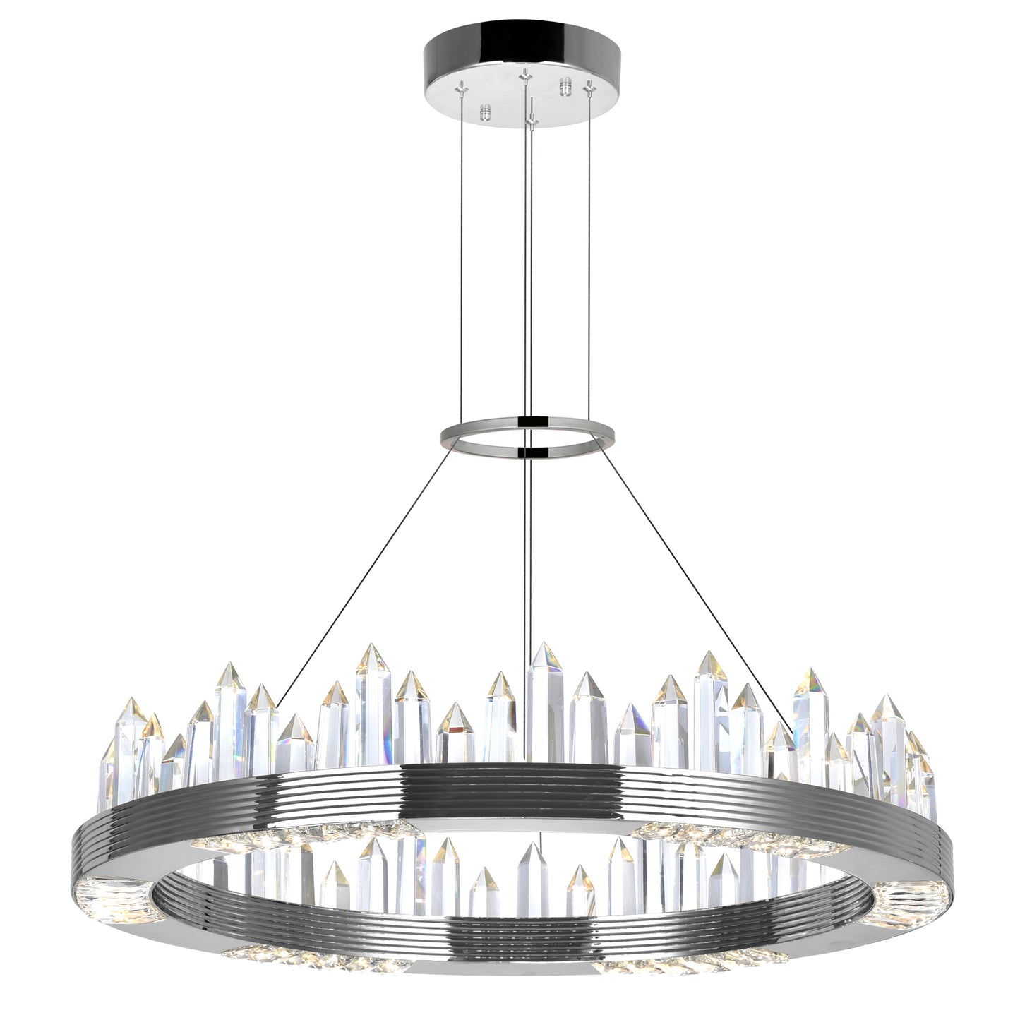 Agassiz LED Chandelier With Polished Nickel Finish