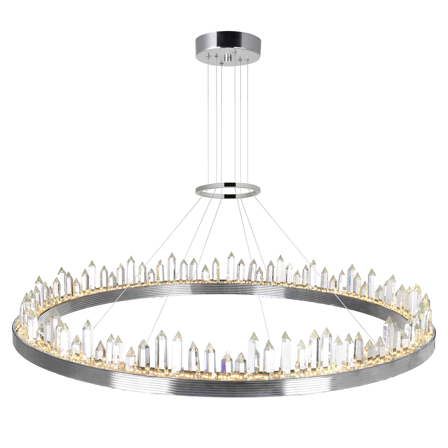 Agassiz LED Chandelier With Polished Nickel Finish