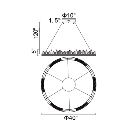 Agassiz LED Chandelier With Polished Nickel Finish