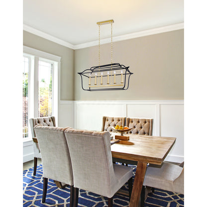 Tudor 6 Light Island/Pool Table Chandelier