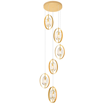 Iris 6 Light Pendant