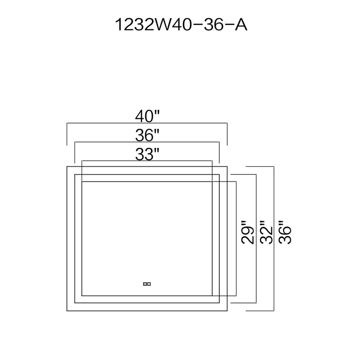 Abril Rectangle LED 40 in. Mirror