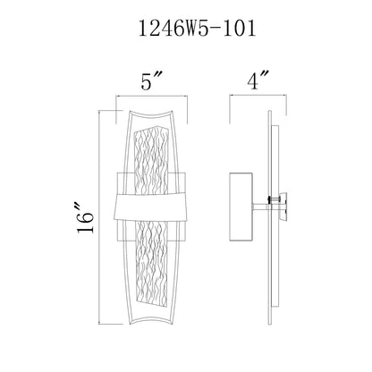 Guadiana 5 in LED Wall Sconce