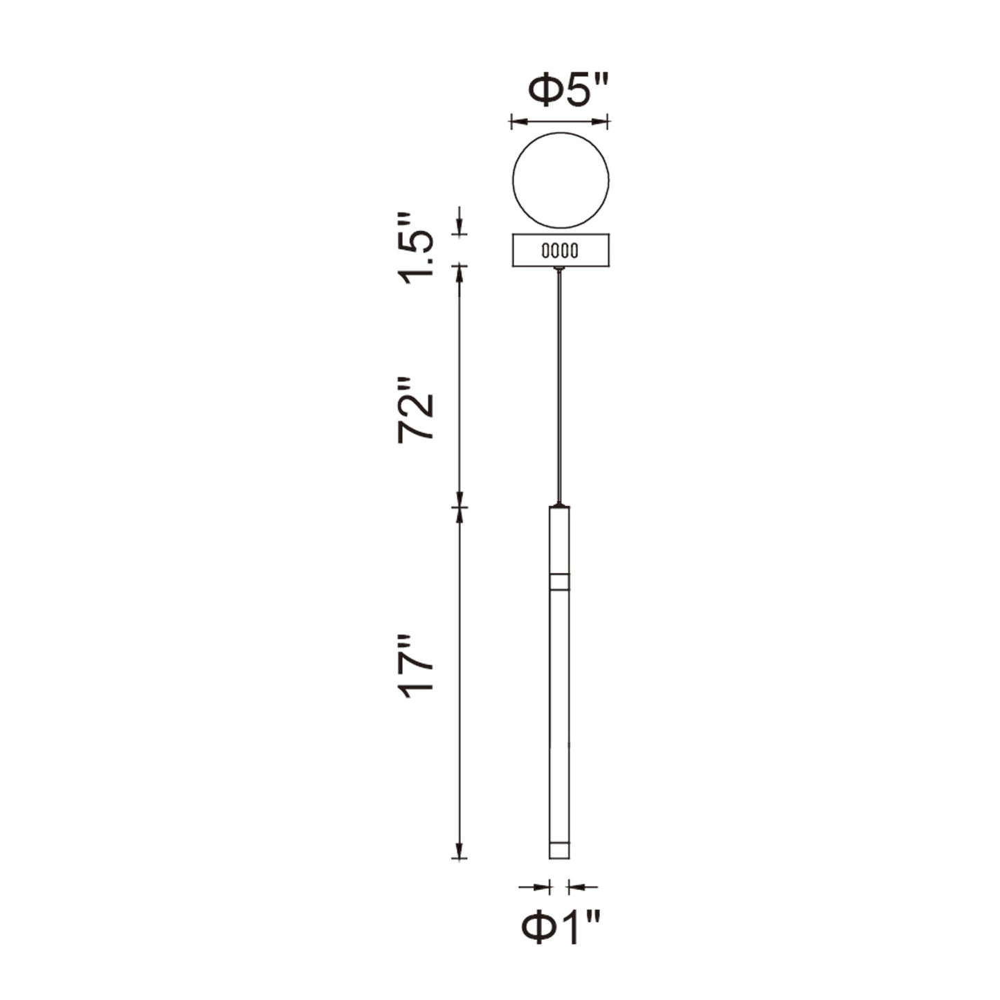 Flute 1 Light LED Pendant
