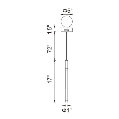Flute 1 Light LED Pendant