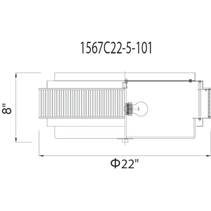 Valdivia 5 Light Flush Mount