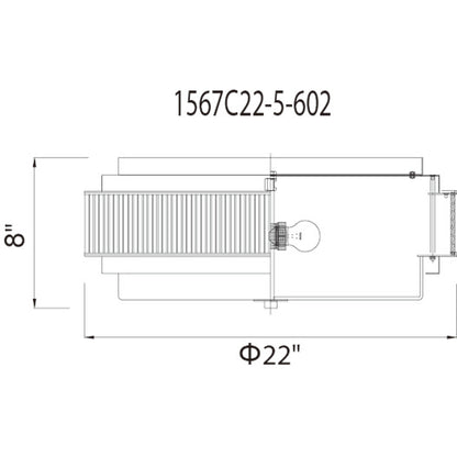 Valdivia 5 Light Flush Mount