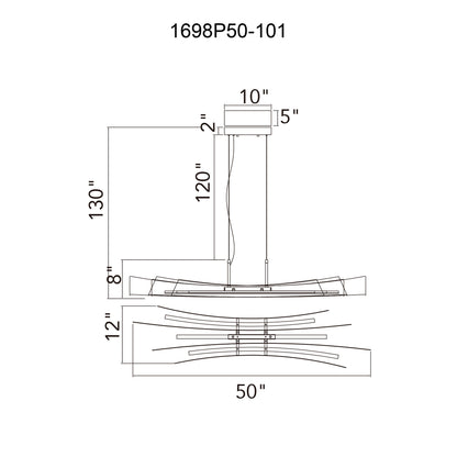 Candora Integrated LED Island/Pool Table Light