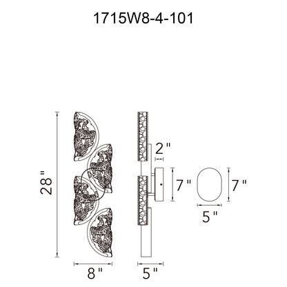Moon Integrated LED Wall Light
