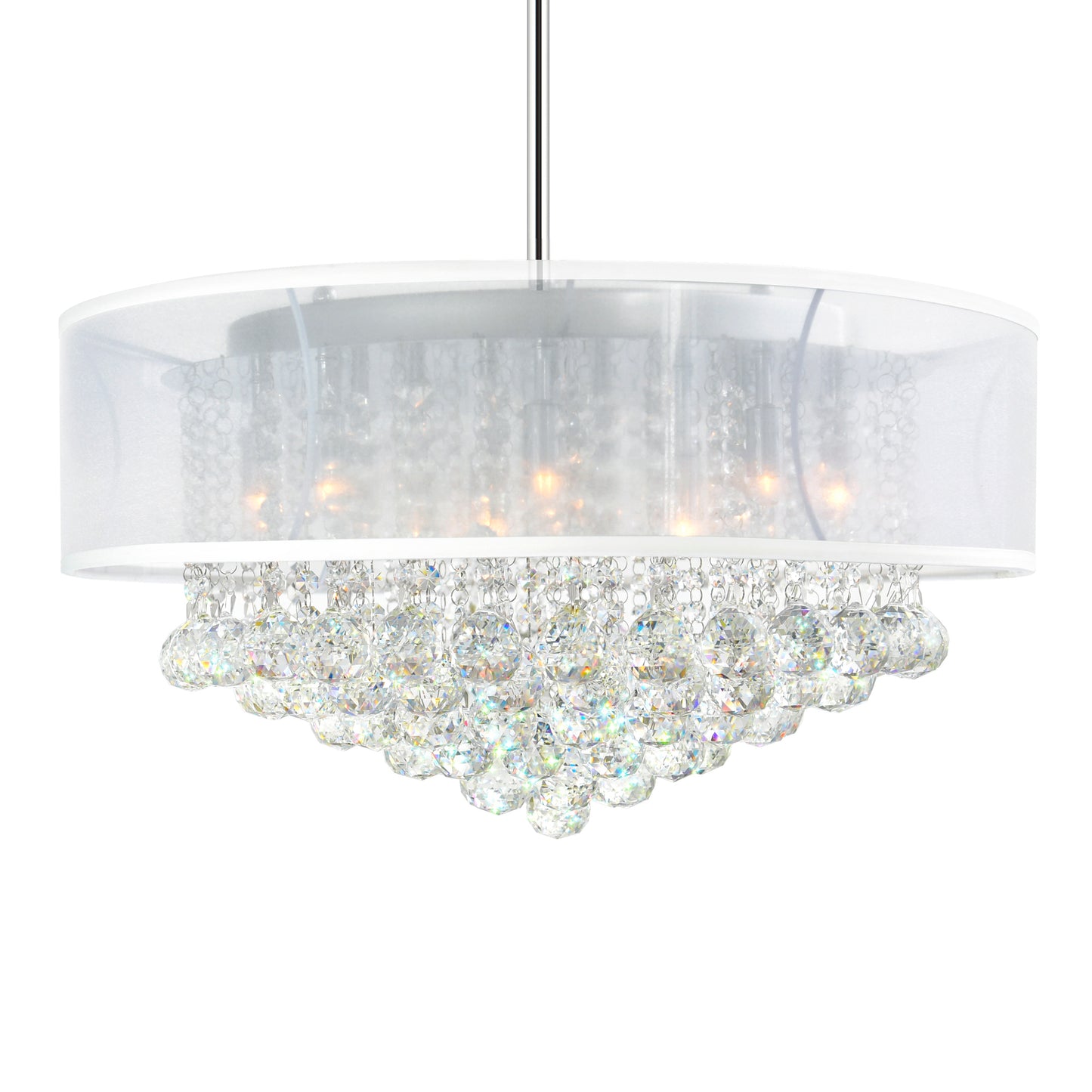 Radiant 12 Light Drum Shade Chandelier