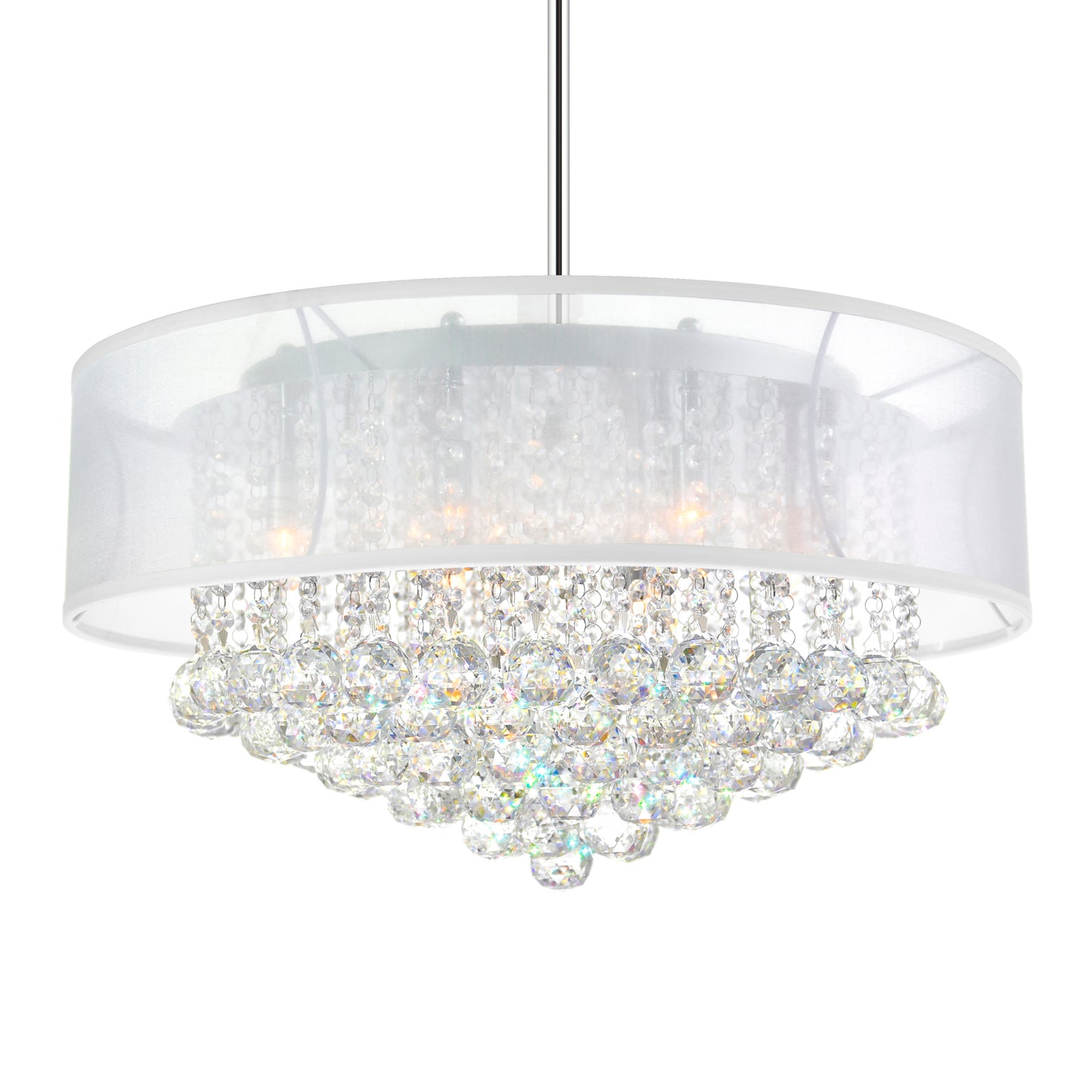 Radiant 12 Light Drum Shade Chandelier