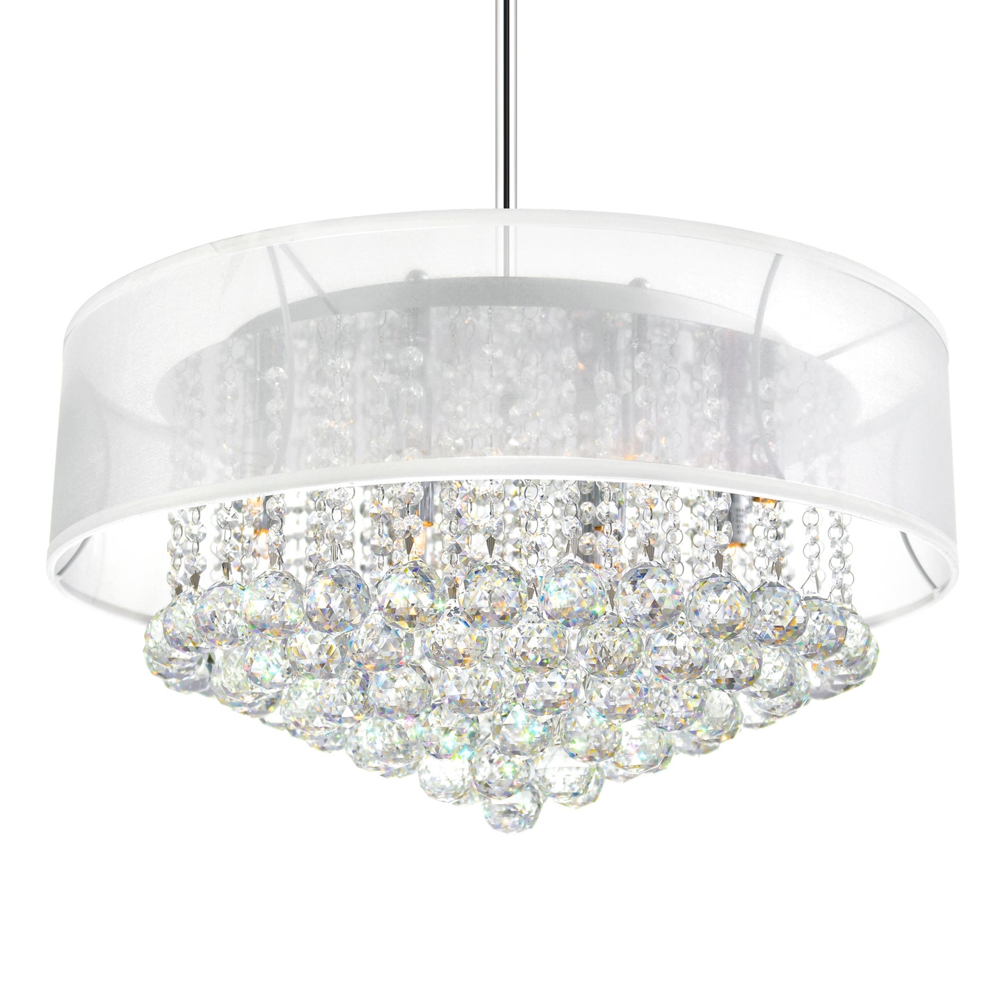 Radiant 12 Light Drum Shade Chandelier