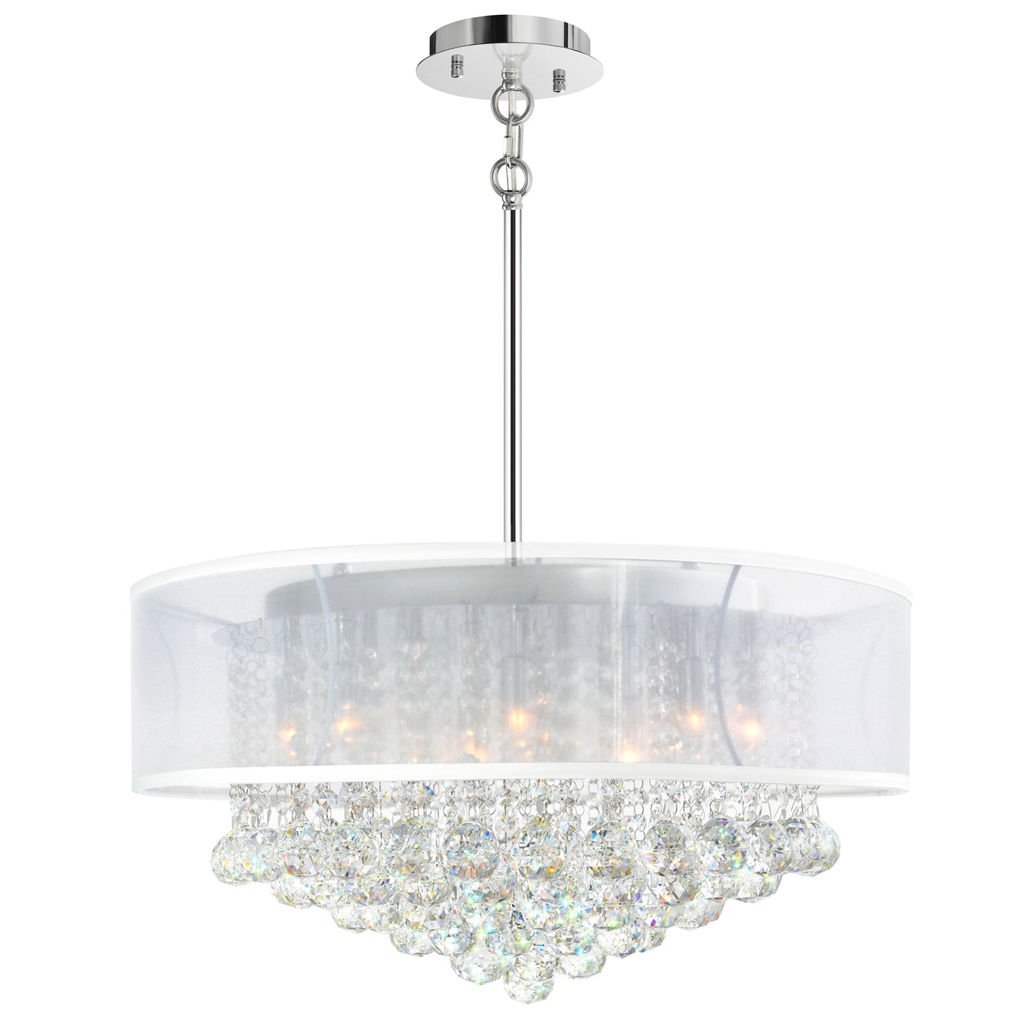 Radiant 12 Light Drum Shade Chandelier