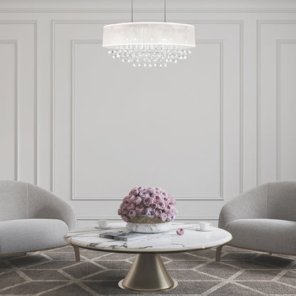 Radiant 6 Light Drum Shade Chandelier