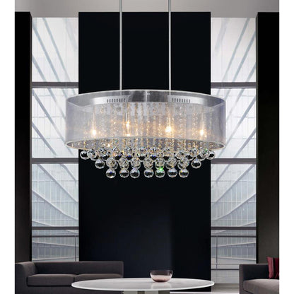 Radiant 6 Light Drum Shade Chandelier