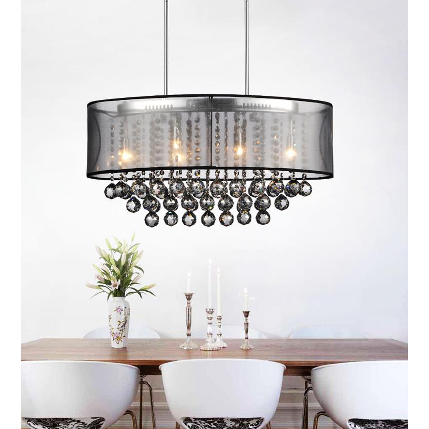 Radiant 6 Light Drum Shade Chandelier