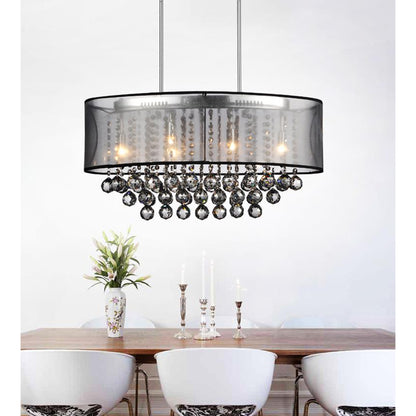 Radiant 6 Light Drum Shade Chandelier