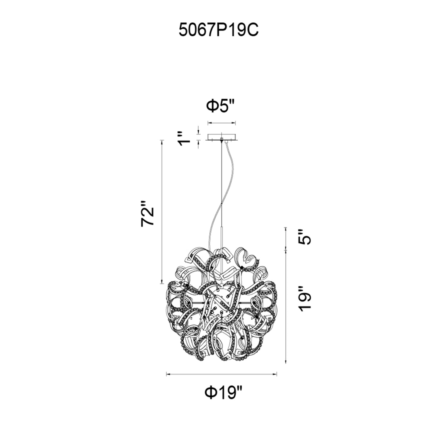Swivel 12 Light Chandelier
