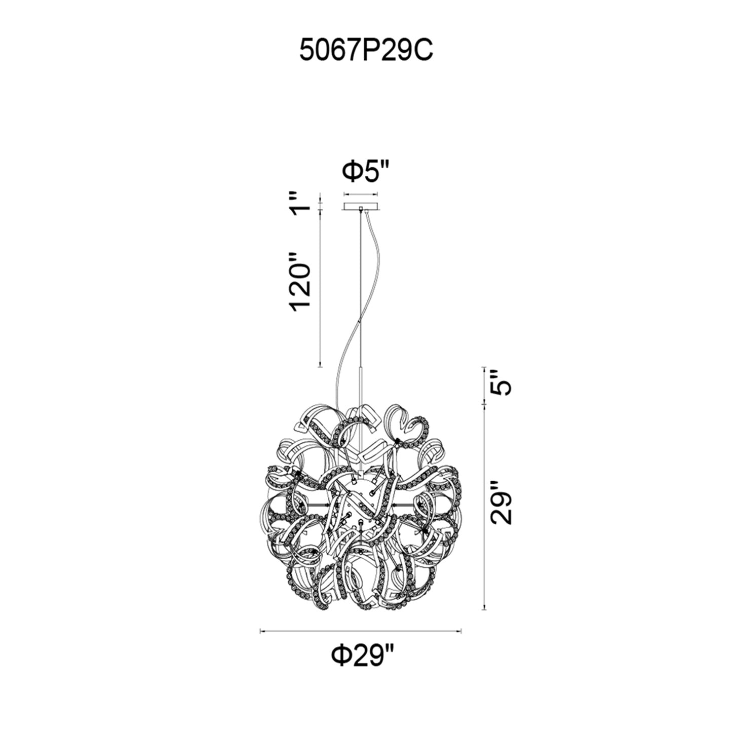 Swivel 18 Light Chandelier