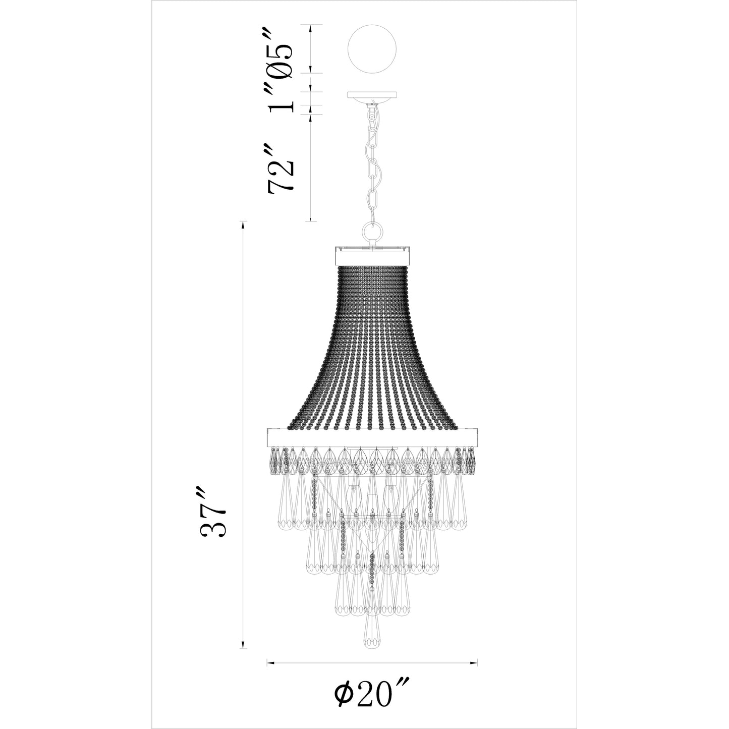 Vast 7 Light Chandelier
