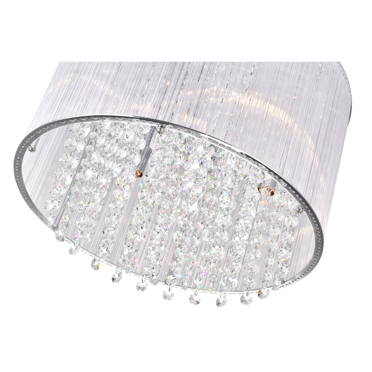 Spring Morning 6 Light Drum Shade Flush Mount