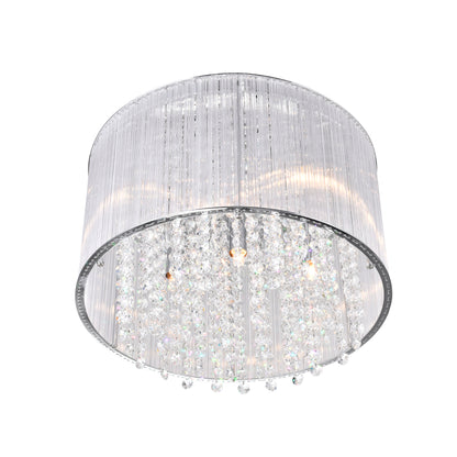 Spring Morning 6 Light Drum Shade Flush Mount